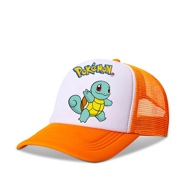 New Anime Pokemon Pikachu Baseball Caps Kid's Summer Mesh Hats Charmander Venusaur Mewtwo Hip Hop Hat Sports Snapback Cap Toys
