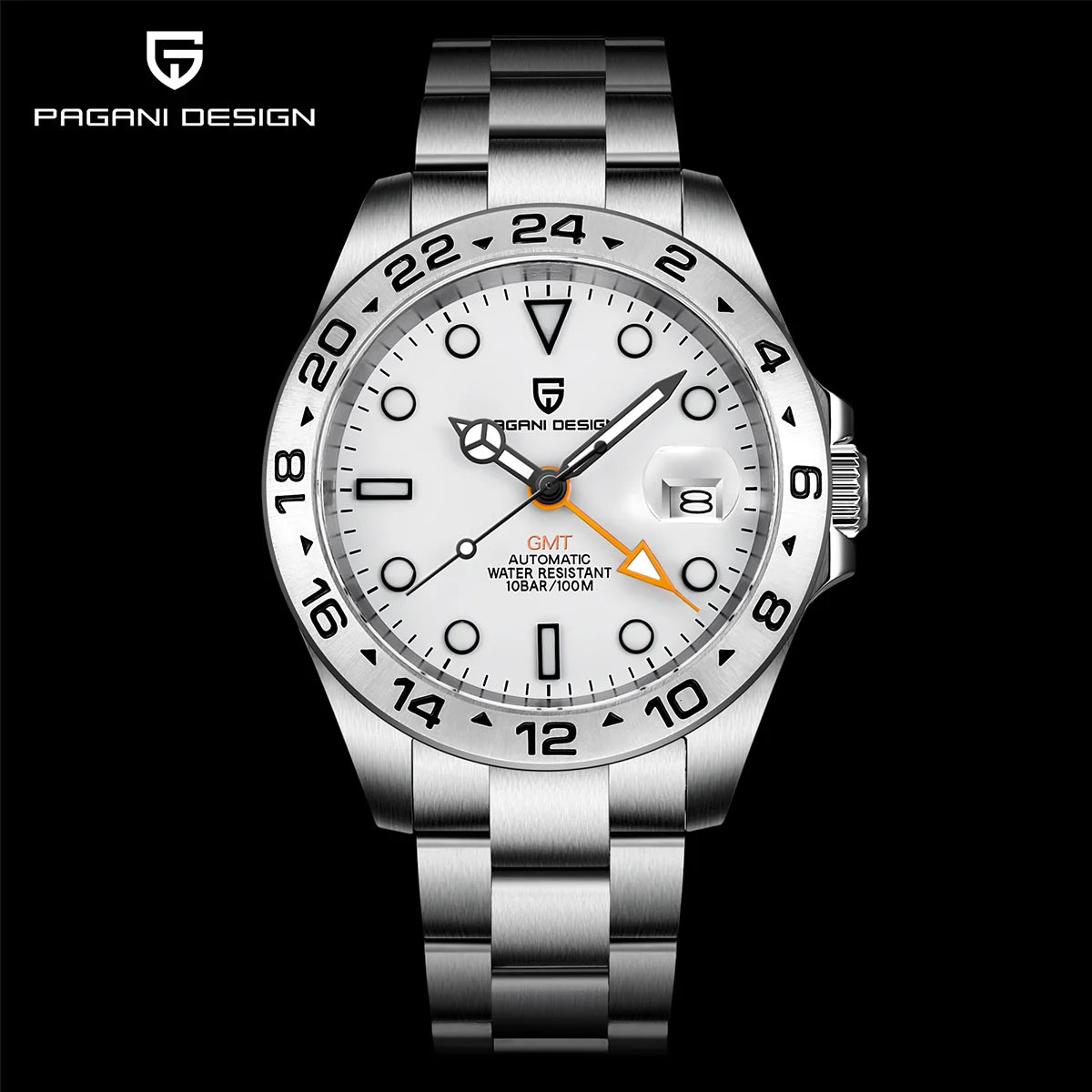 Pagani Design 2026 New Men's Diver Watch 42mm Sapphire Automatic Mechanical GMT Watch 100m Waterproof PD1682