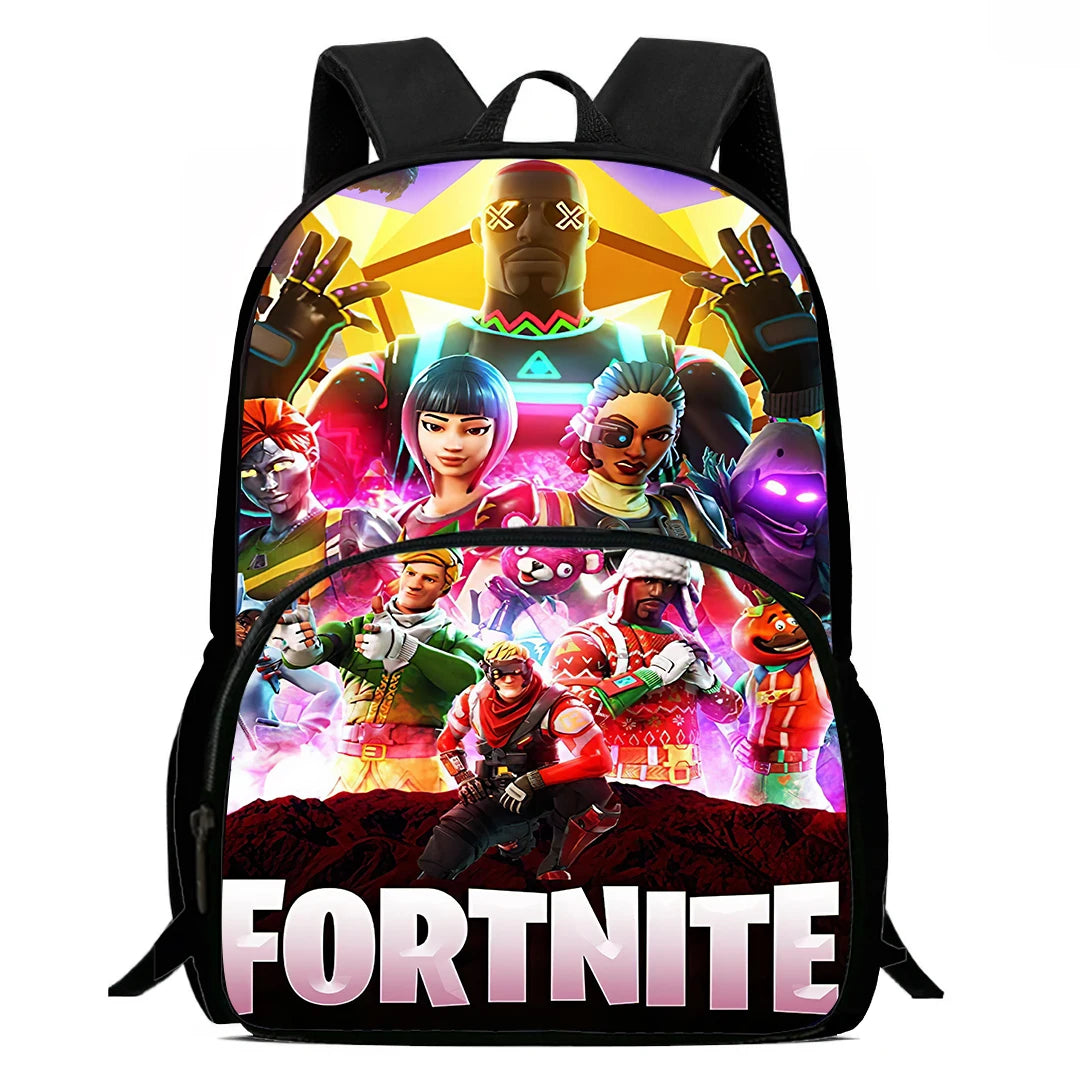 Kids  School Backpack with Front Pocket,  Light Weight Cartoon Fortnite Children Backpack For Age 6-9 , Bags For Boys Girls