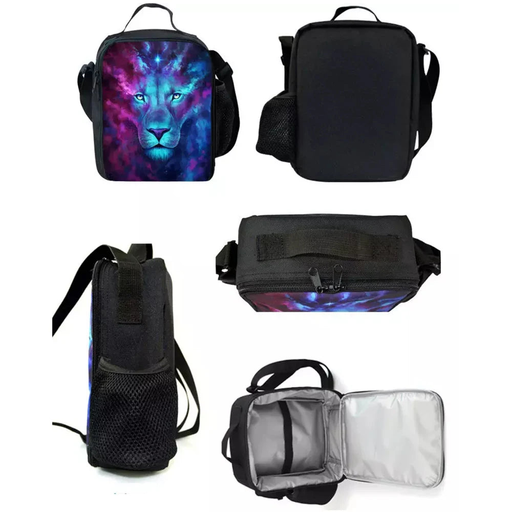Mochilas Infantis de Design Gaming F-FortniteS com Lancheira e Estojo, Mochilas Escolares de Grande Capacidade para Meninos e Meninas, Melhor Presente