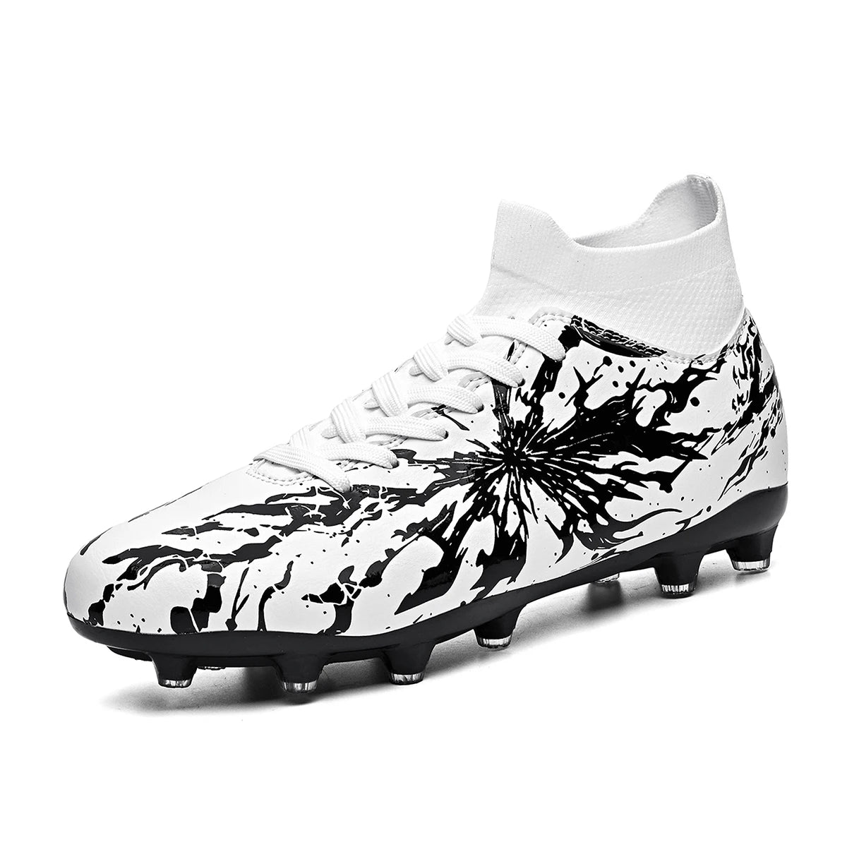 Chaussures de football pour hommes AG FG, chaussures de football pour terrain ferme, respirantes, en PU, anti-abrasion, pour les matchs et l'entraînement quotidien des adultes
