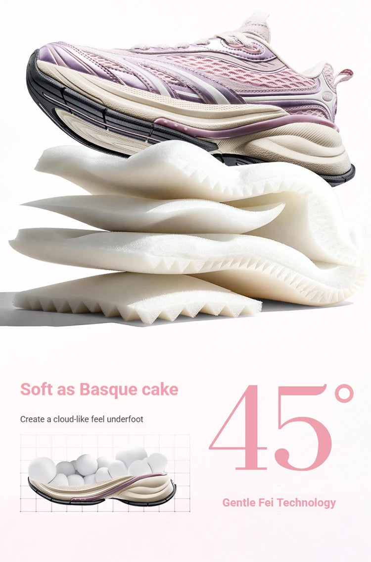 Xtep Basque 3 Sneakers Women Lightweight Wear-Resistant Trendy Durability Thick Sole Casual Sports Female Shoes 874218320006