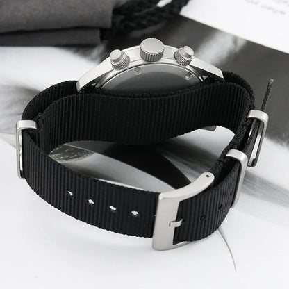 Reloj cronógrafo de cuarzo Militado VK61 VK67, 39 mm, caja de acero inoxidable 316L, 3 esferas, resistente al agua 100M, reloj militar multifunción
