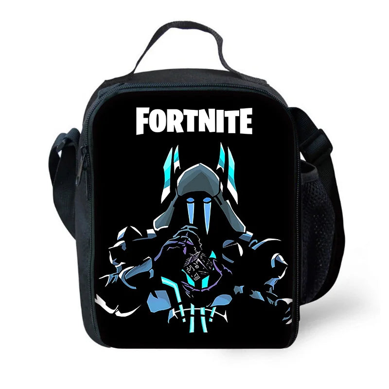 Klasická herní dětská zateplená taška Fortnites s velkou kapacitou pro chlapce i dívky, studenty, na venkovní piknik – opakovaně použitelný termo chladicí box na oběd