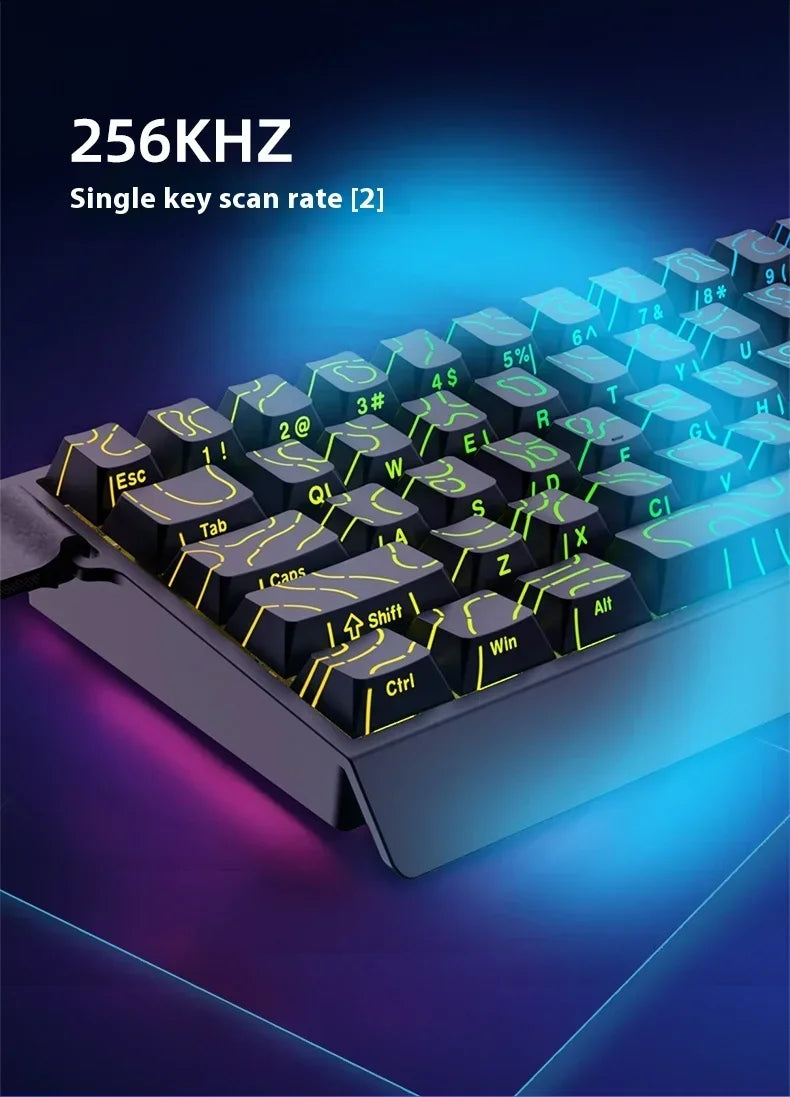 IROK Mercury68 Max Magnetic Mechanical Gaming Keyboard, 68-Key Wired 8K Rapid Trigger Keyboard with Hall Effect Switches, Hot-Swappable RGB Gaming Keyboard