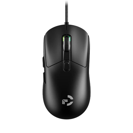 Trådbunden gamingmus med 6 justerbara DPI-nivåer upp till 12800DPI, omedelbart A825-chip, RGB, makroprogrammering, ergonomisk design, universell mus
