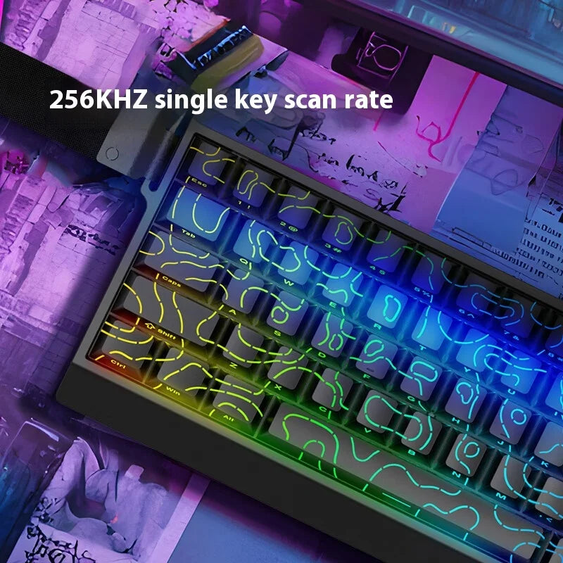 IROK Mercury68 Max Magnetic Mechanical Gaming Keyboard, 68-Key Wired 8K Rapid Trigger Keyboard with Hall Effect Switches, Hot-Swappable RGB Gaming Keyboard