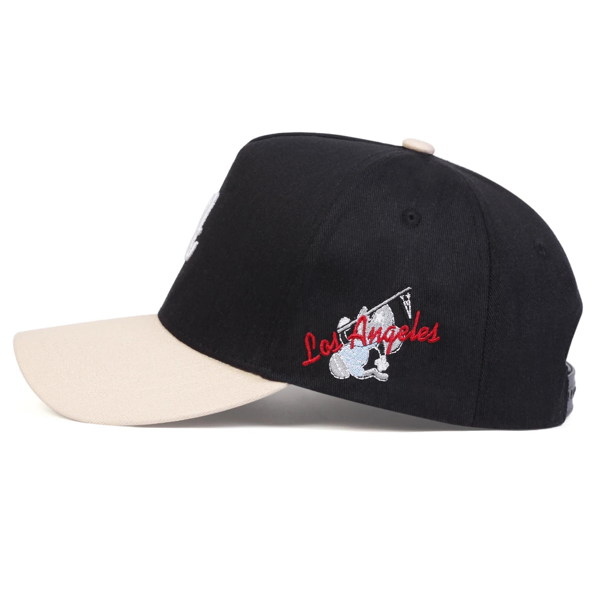 Unisex „A Letter Side Los Angeles“ siuvinėtos beisbolo kepurės, pavasario ir rudens lauko reguliuojamos kasdieninės kepurės, apsauginės nuo saulės kepurės, sportinės kepurės