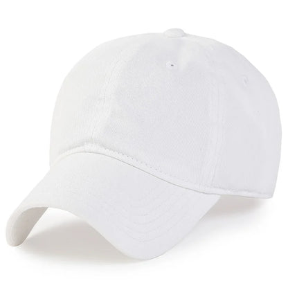 Męska i damska czapka oversize w rozmiarze XXL 100% bawełniana czapka baseballowa, duża czapka baseballowa dla osób o dużych głowach 56-63cm(23.5"-25.5”), regulowana czapka typu „dad cap” bez nadruku