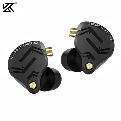 KZ ZS12 PRO X Hybrid Dynamic & Balanced Armature Technology IEM Earphone Upgrade HiFi Bass In Ear Headphone Tunning Wire Headset