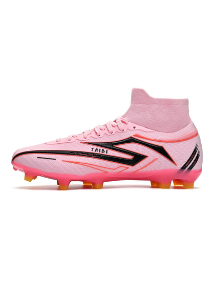 Classic Style AG FG Football Shoes PU Fabric Ventilated Upper TPU Wearproof Outsole Unisex Kids Outdoor Football Shoes