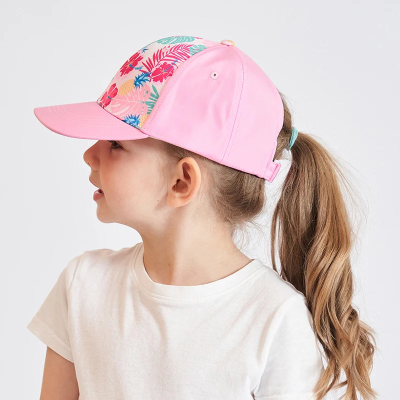 Hot High Ponytail Kids Hat Baseball Cap For Girls Boys Travel Sun Hat Adjustable Children Peaked Caps Hollow Back Ponytail Caps