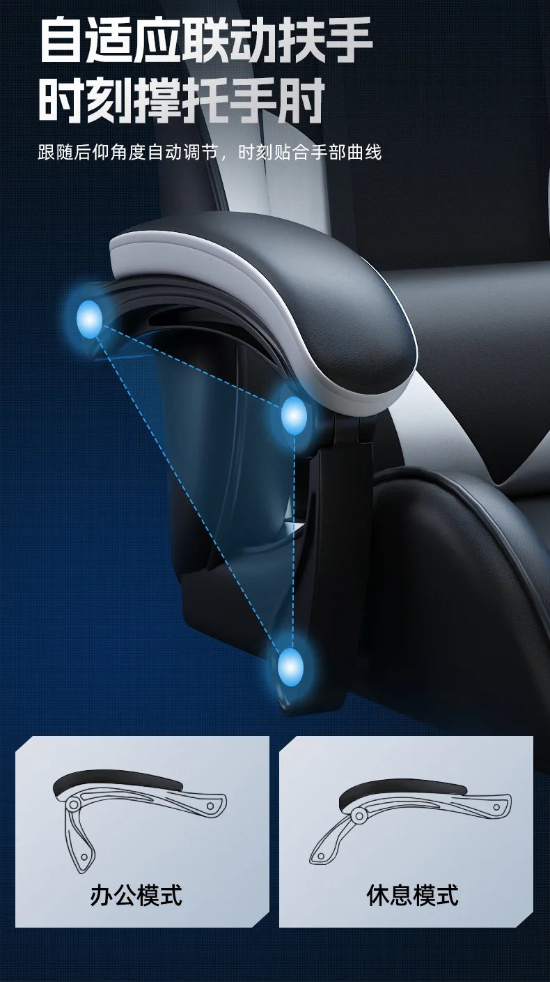 Modren Gaming Chair with Lumbar Support HighBack Swivel Office Chair Reclining Computer Seat for Long Sitting Home Gaming Throne