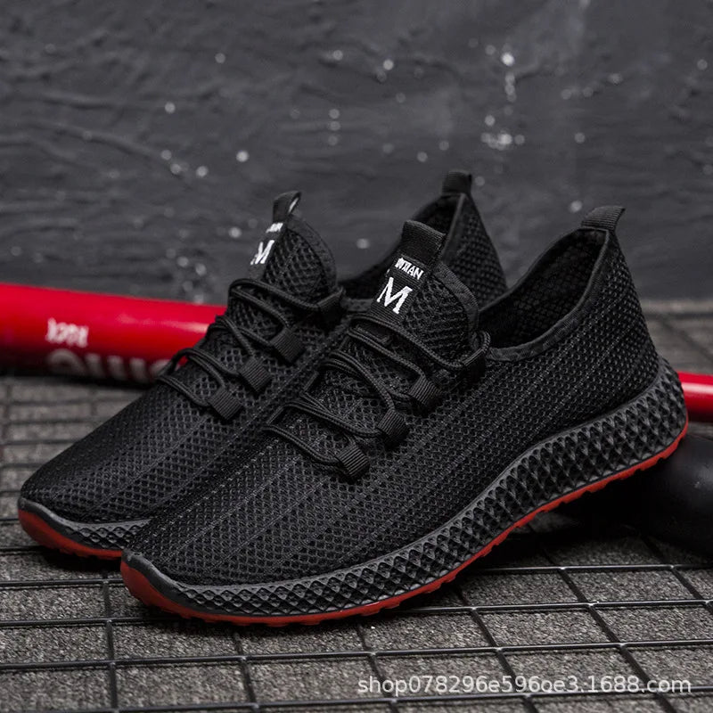 New Men's Casual Sports Shoes Outdoor Thick Bottom Versatile Summer Workwear Trendy Shoes Anti-Slip Wear-Resistant Rubber Sole