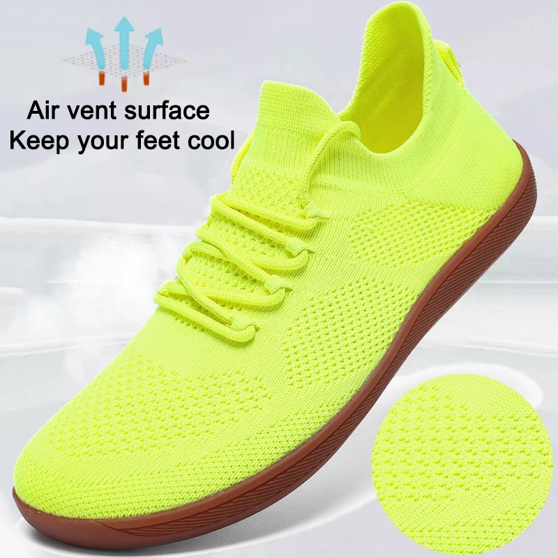 Unisex Minimalist Barefoot Shoes Lightweight Breathable Wide Toe Sneakers for Outdoor Casual Walking