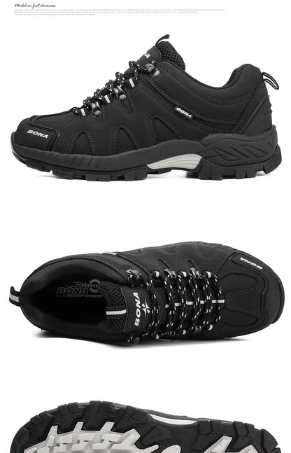 BONA New Arrival Classic Style Men Hiking Shoes Lace Up Men Sport Shoes Outdoor Jogging Trekking Sneakers