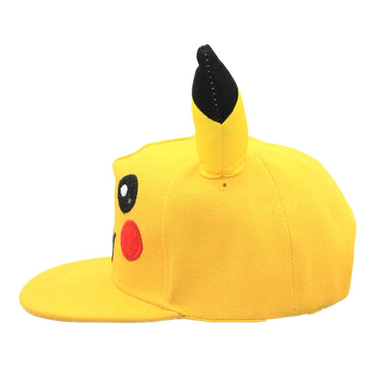 Pokémon-baseballkasket, Pikachu-hat, Pokémon-cosplay-hiphop-kasket til piger, drenge, børn, anime-figurer, legetøj, gave, tegneseriehat
