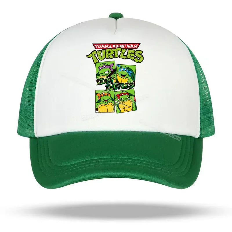 Teenage Mutant Ninja Turtles baseballkasket med broderet tegneserie- og anime-print, Duck Tongue-kasket, Nethats, solskærm, hovedbeklædning, gaver