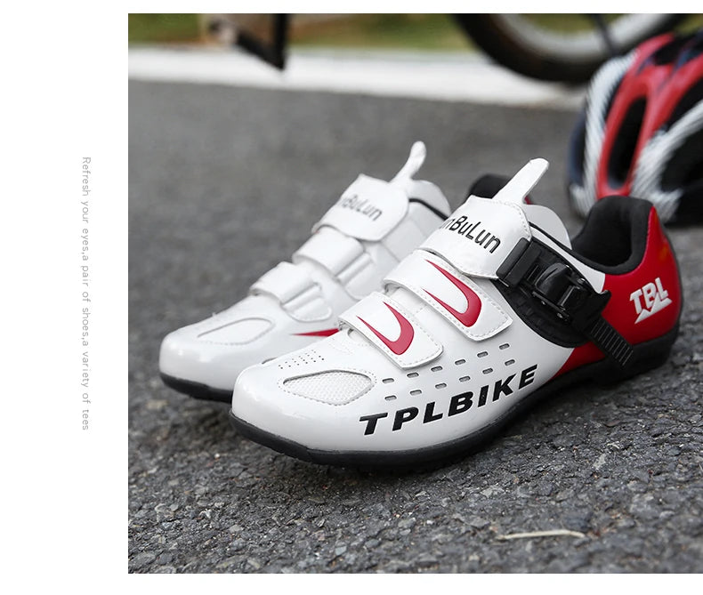 New Men’s and Women’s Bicycle Shoes Outdoor Cycling Shoes with Three Functional Soles Professional Training Shoes