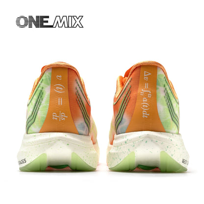 ONEMIX Nylon Carbon Board Marathon Running Racing Shoes, Professional Stable Support, Shock Relief, Ultra-light Rebound Sneakers