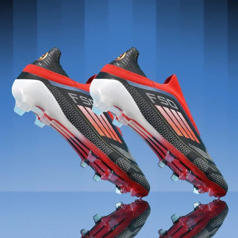 Nouvelles chaussures de football pour hommes, bottes de football confortables pour l'entraînement et les matchs en extérieur, crampons antidérapants et respirants, pour garçons et adultes, à longues pointes.