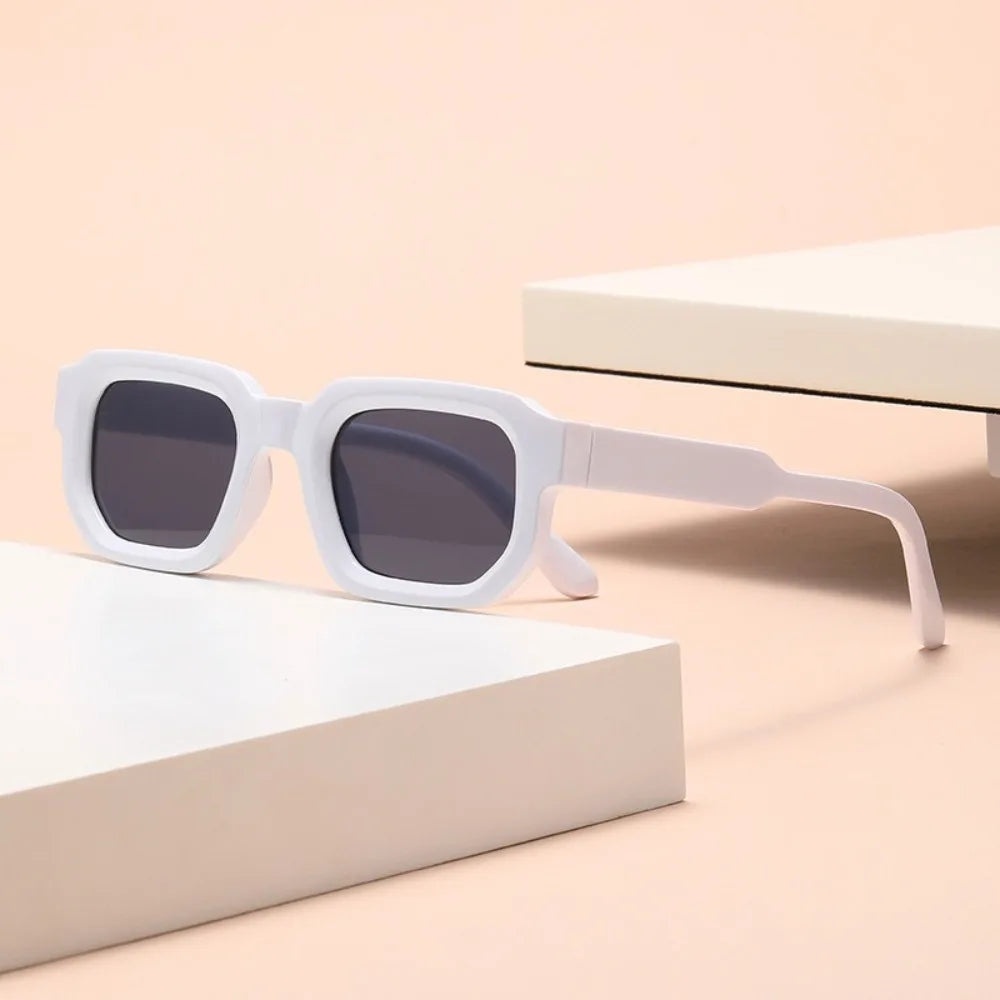 UV Protection Small Frame Square Sunglasses Punk Square Women Sun Glasses Leopard Print UV400 Retro Eyewear Photography