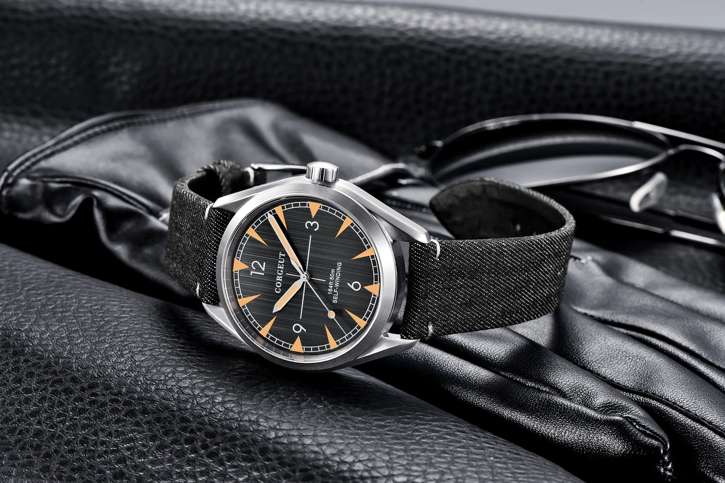 CORGEUT NH35/MIYOTA 8215 Watches Man Cattle Belt Automatic Mechanical Sapphire Glass Watches Fashion Casual Sports Watches