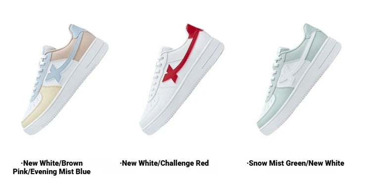 Xtep White Sneakers Women 2026 Spring Couples Versatile Trendy Casual Thick-soled Heightening Sports Shoes 874118319851
