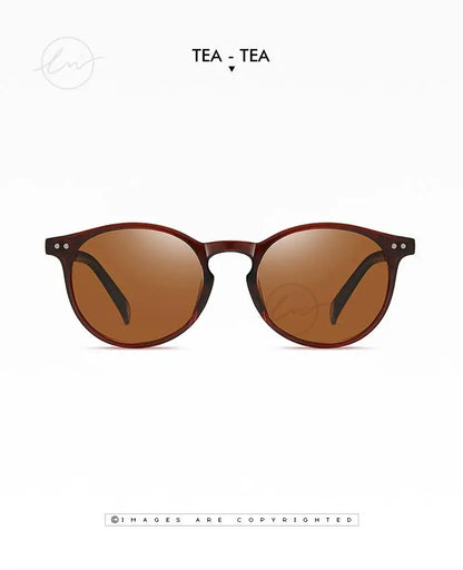 LM Retro runde solbriller til kvinder og mænd, ultralette TR90, polariserede, unisex, kørselsbriller, vintage solbriller, UV400, Gafas De Sol