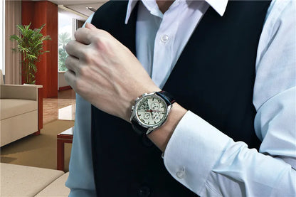 Cronógrafo PAGANI DESIGN para homem, quartzo multifunções, estilo militar de piloto, relógio masculino