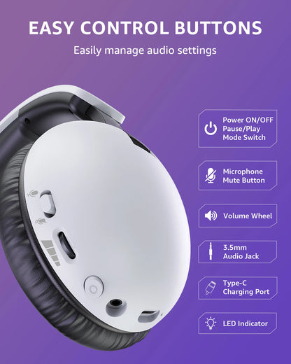 Acinaci BL500 Wireless Gaming Headset 2.4G Bluetooth 5.3 & Wired – Noise-Cancelling Mic, 30H Battery, 50mm Drivers for PC, PS5, PS4