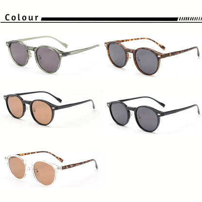 HBK Fashion polariserede solbriller til mænd, runde TR90-stel, modesolbriller til kvinder, kørsel, sport, UV400, Lunette De Soleil Homme