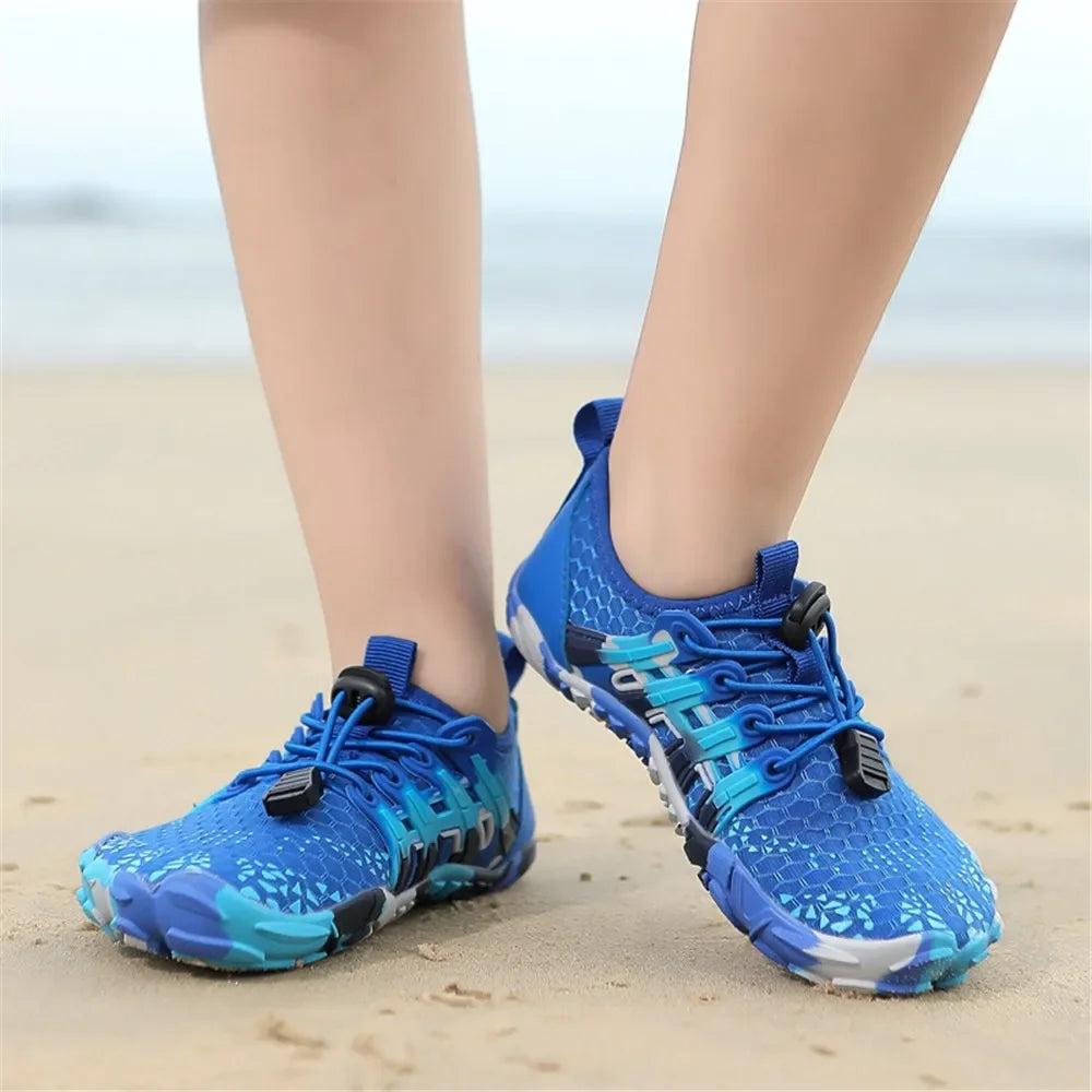 New 12 Colors Water Shoes Kids Summer Beach Five Fingers Barefoot Swimming Aqua Shoes Quick Dry Seaside River Children Sneakers
