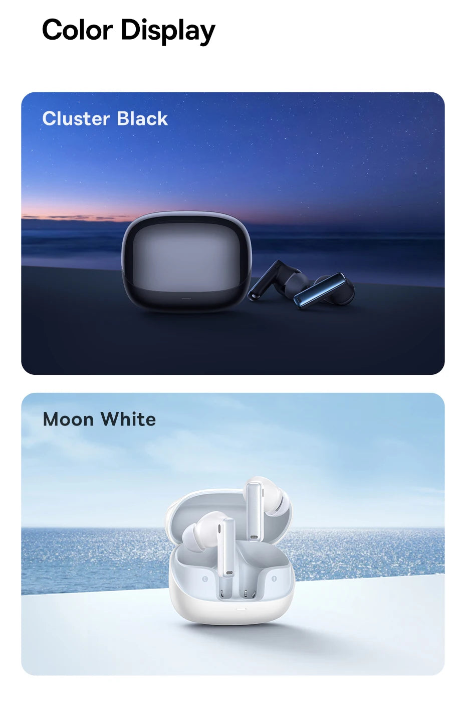 Baseus Bowie M2s ANC Wireless Bluetooth 5.3 Earbuds – 48dB Hybrid Noise Cancelling 3D Spatial Audio HiFi Earphones with Mic
