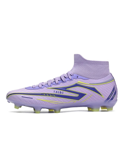 Classic Style AG FG Football Shoes PU Fabric Ventilated Upper TPU Wearproof Outsole Unisex Kids Outdoor Football Shoes