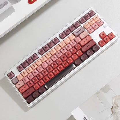 HOA Two-color Semi Matte Lipstick Keycap Kit with 130 Keycaps Compatible with 61/75/87/104/108 Mechanical Keyboards