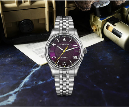 San Martin 39.5mm Men Pilot Watch YN55 Automatic Mechanical Aviation Watches Chinese Style Original Design SN0033 Field Watch