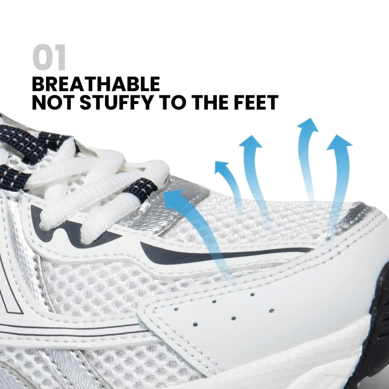 Baasploa Women Sports Shoes Outdoor Lightweight Breathable Jogging Sneakers Female Casual Mesh Anti-slip Lace Up Running Shoes