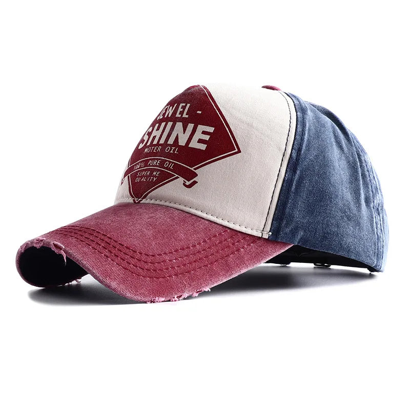 2026 New High Quality Vintage Letter Print Baseball Cap Men Women Snapback Adjustable Outdoor Hip Hop Denim Dad Hats Bone