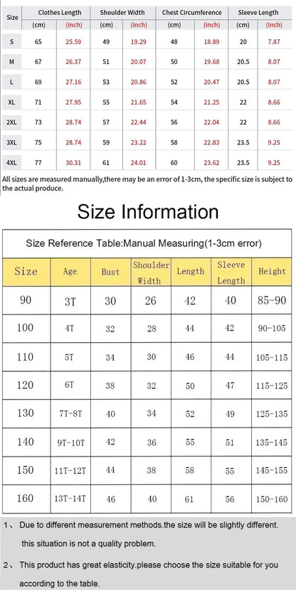 Dragon Ball Animation New Broli Joint T-Shirt Summer Men's and Women's Loose Casual Children's Parent-Child Short Sleeves Top