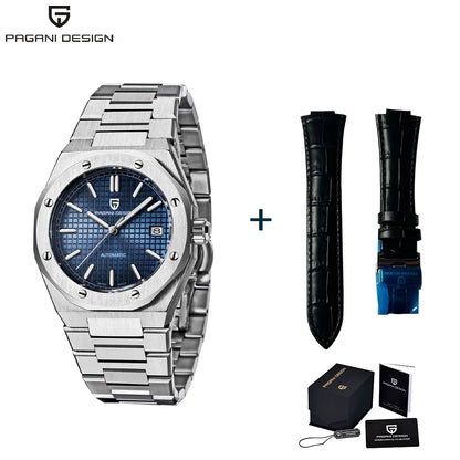PAGANI DESIGN 8215 Men's Automatic Mechanical Watch 40MM Sapphire Stainless Steel Waterproof 10Bar Luminous C3 Reloj Hombre