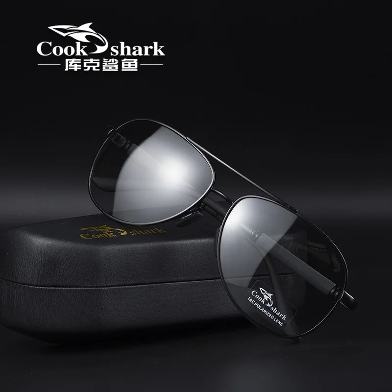 Cook polarizer color-changing sunglasses male driver fishing sunglasses day and night driving special glasses tide