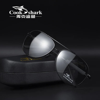 Cook polarizer color-changing sunglasses male driver fishing sunglasses day and night driving special glasses tide