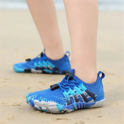 New 12 Colors Water Shoes Kids Summer Beach Five Fingers Barefoot Swimming Aqua Shoes Quick Dry Seaside River Children Sneakers