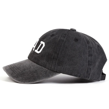 2PCS Unisex DAD MOM Letter Embroidery Wash Baseball Caps Spring and Autumn Outdoor Adjustable Casual Hats Sunscreen Hat