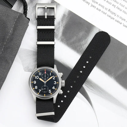 Reloj cronógrafo de cuarzo Militado VK61 VK67, 39 mm, caja de acero inoxidable 316L, 3 esferas, resistente al agua 100M, reloj militar multifunción