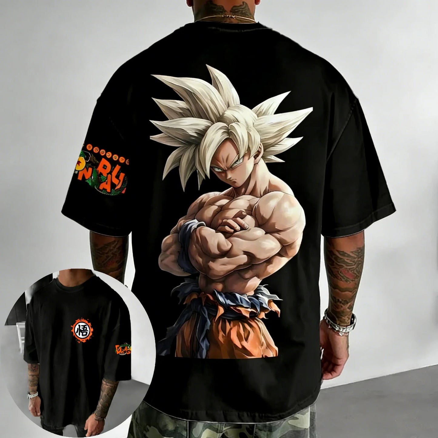 Dragon Ball Anime Pure Cotton T-shirt Summer New Goku Printed Men's and Women's Harajuku Hip Hop Casual Short Sleeve Top