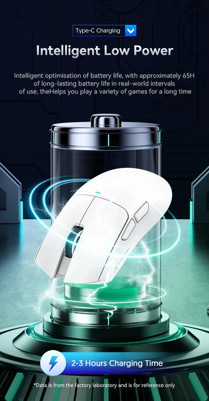 Ratón gaming inalámbrico ATTACK SHARK X11SE, trimodo, superligero de 63g con sensor PAW3311, 22000 DPI, batería de 300mAh, controlador dual