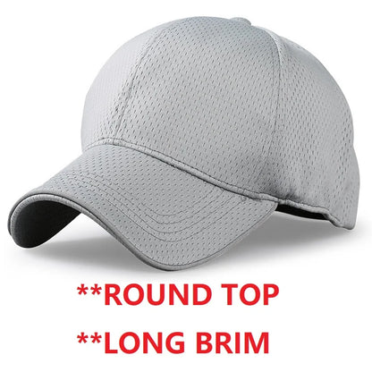 Big Head Plus Size Summer Mesh Baseball Cap for Men Women Trucker Breathable Hat Adjustable for Outdoor Sports Running