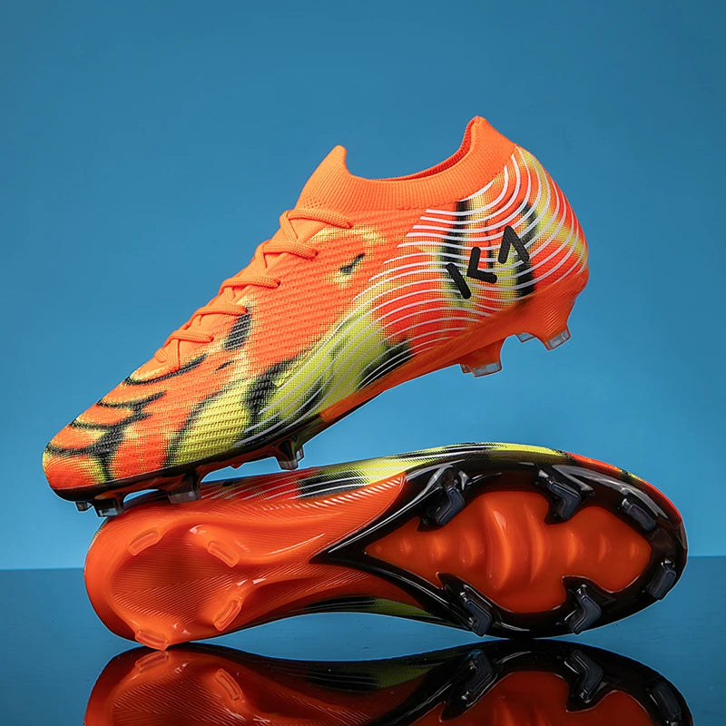 Nouvelles chaussures de football pour hommes, crampons antidérapants, chaussures de sport d'extérieur, chaussures de football ultralégères FG, crampons longs, baskets de match